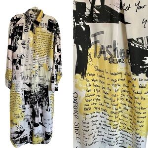 Fabulous LONDON New York PARIS Street FASHION Shopping FASHIONISTA DUSTER NWT L